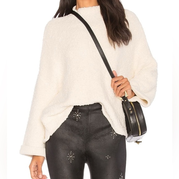 Free People Cuddle Up Pullover Sweater in Ivory,All Products : American Fashion Style Bags On Sale